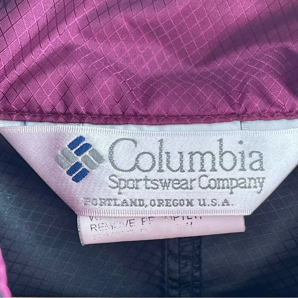 Columbia Vintage Men’s Colorblock Lightweight Packable Full Zip Windbreaker XL